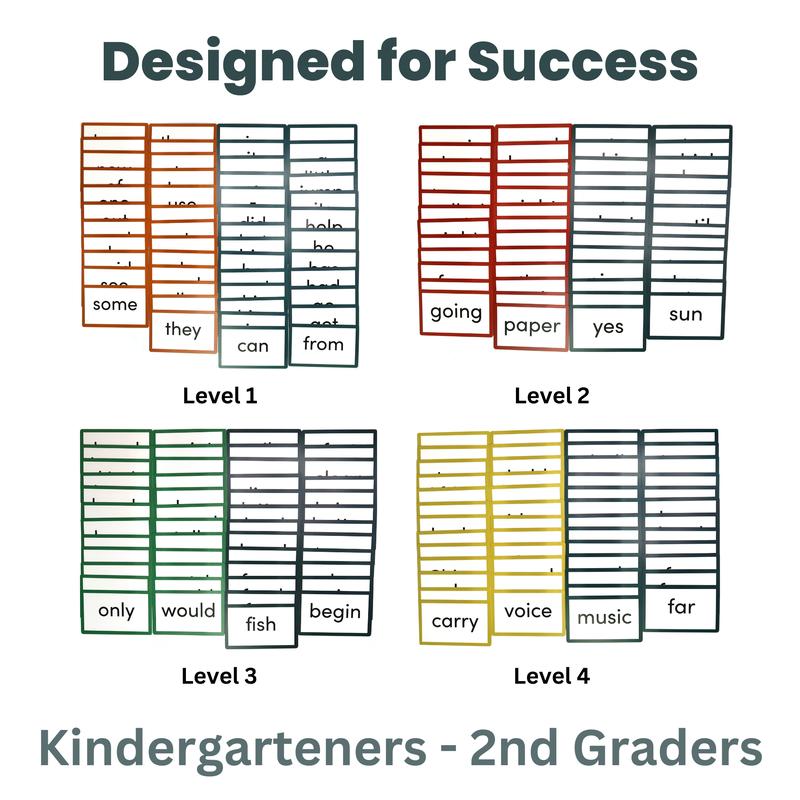 400 Sight Words | Ages 5-8 | Learn to Read | Brainstrong Premium 4 Box Set - 200 Flashcards