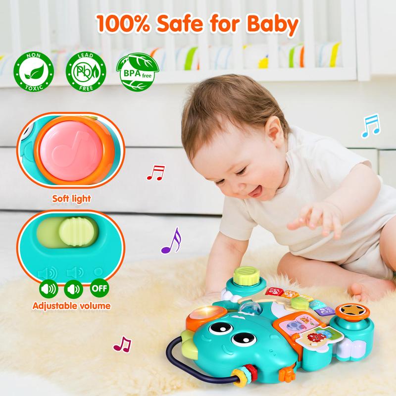 Moosia Baby Toys 6-12 Months Dinosaur Piano Music Light Up Toys for 1 Year Old Boys Girls Infant Toys for 7 8 9 10 12 18 Months Interactive Piano Keyboard Toys Baby Christmas 1st Birthday Gifts