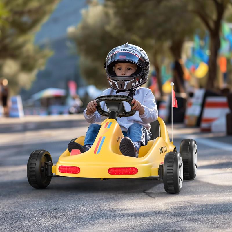 LIGIANT SAT ONE Electric Go Kart, 12V Ride on Car, Flashing Taillight, Bluetooth Music, Remote Control, Ideal First Ride for Kids