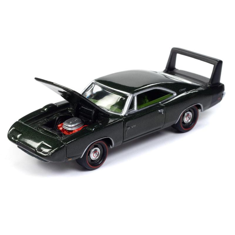 1969 Dodge Charger Dark Green Poly Johnny Lightning