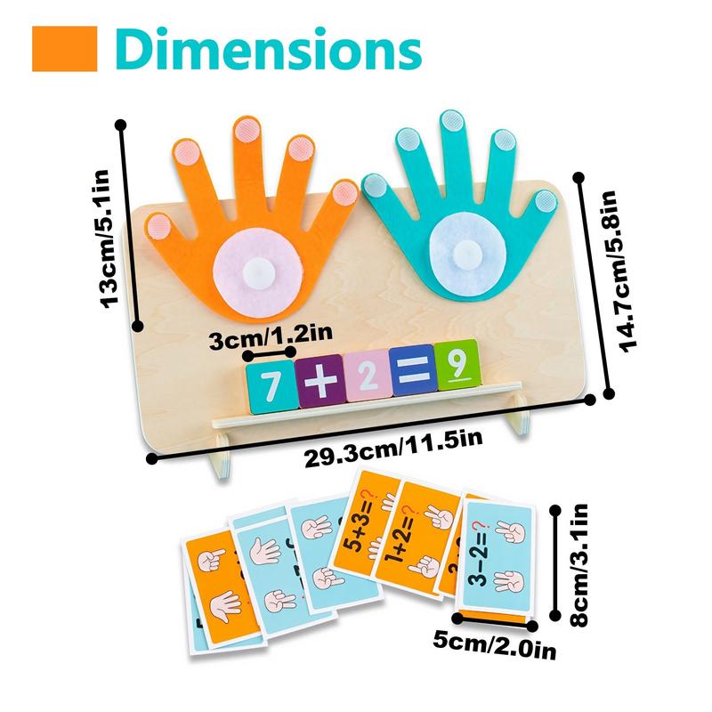 Learning Toy Set For Ages 3+ Educational Number Blocks and Finger Counting Tool Wooden Toy for Early Math Operations and Cognitive Skills Development. Sensory Nanotopia