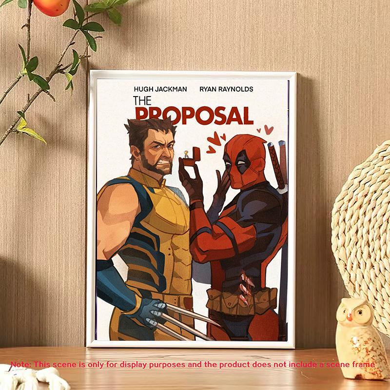 Deadpool & Wolverine Pattern DIY Diamond Arts Colorful Painting Kit without Frame, 5D Diamond Arts Colorful Painting Kit, DIY Wall Art Decor for Home