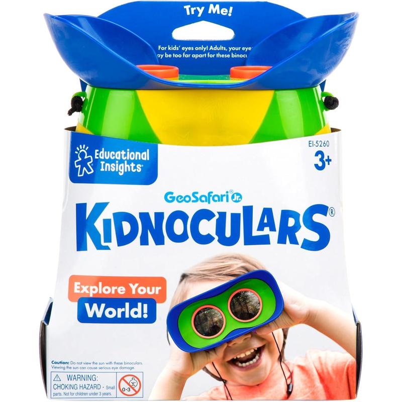 Educational Insights GeoSafari Jr. Kidnoculars - Binoculars for Kids Ages 3+, STEM and Outdoor Toys for Toddlers, Gifts for Toddlers, Stocking Stuffers for Kids