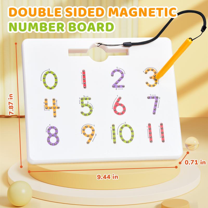 Gamenote Double Sided Magnetic Letters Board 2 in 1 Alphabet Magnets Tracing Board ABC Letter Uppercase & Lowercase Practicing Learning Education Toys