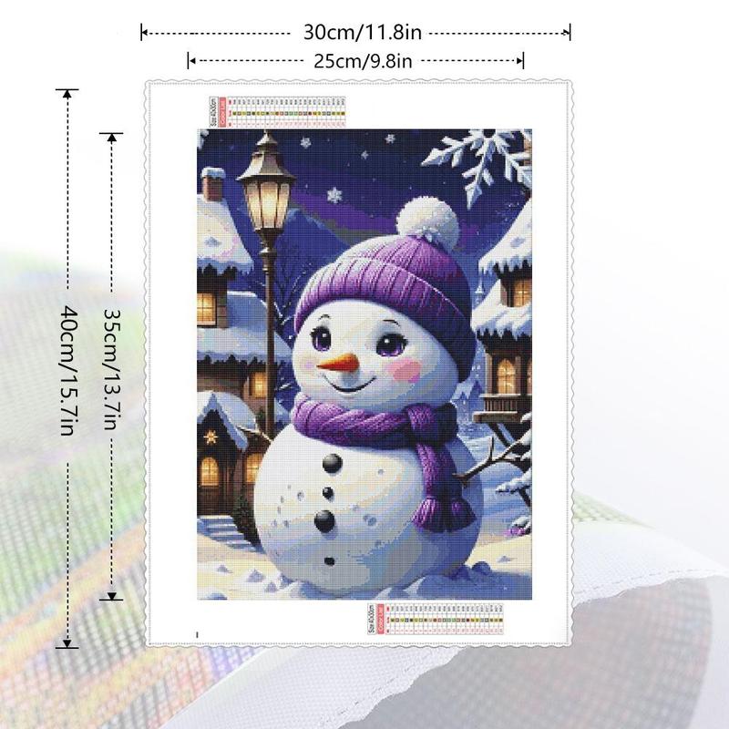 Snowman Pattern DIY Diamond Arts Colorful Painting Kit without Frame, DIY 5D Diamond Arts Colorful Painting Kit, Wall Art Decor for Home Living Room Bedroom