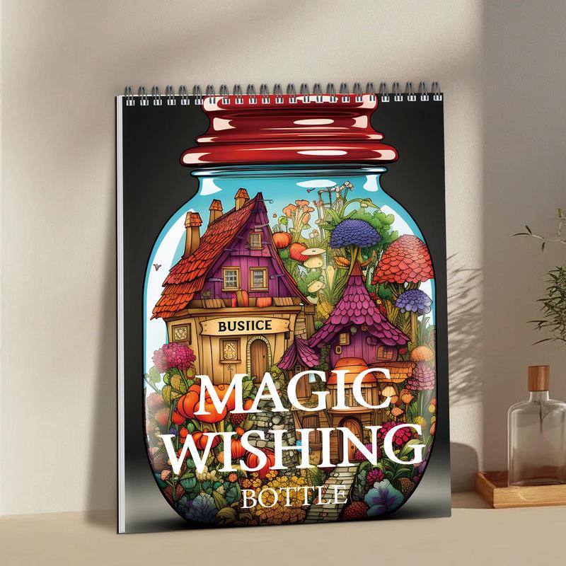 Magic Jar Theme Coloring Painting, Magical Little World in The Jar, New Year and Other Holiday Party Gifts