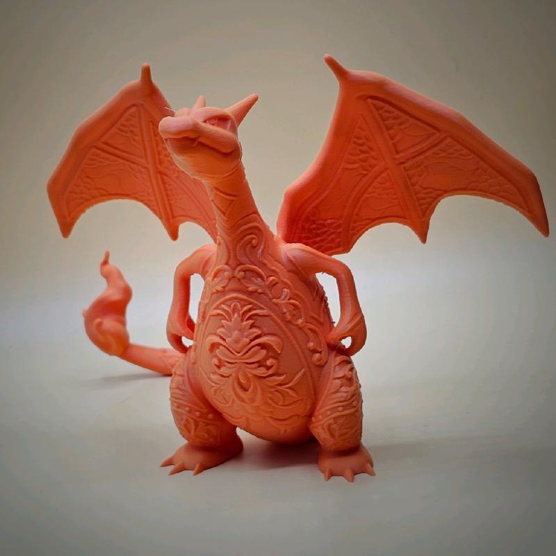 Charizard Jumbo 3d Printed Pokemon Statue Hand Painted