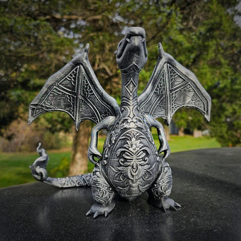 Charizard Jumbo 3d Printed Pokemon Statue Hand Painted