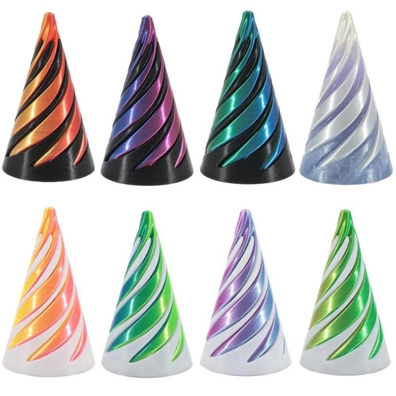 3D Printing Spiral Cone Fingertip Toys Decompression Artifact Gifts Children's Plastic Toys Desktop Ornaments Online Celebrity