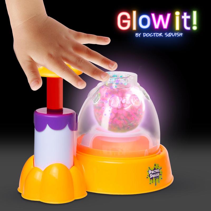 Doctor Squish Glow in The Dark Squishy Pack Refills - DIY Squishy Making Kit - Create Your Own Squishies with Neon Glow Effects