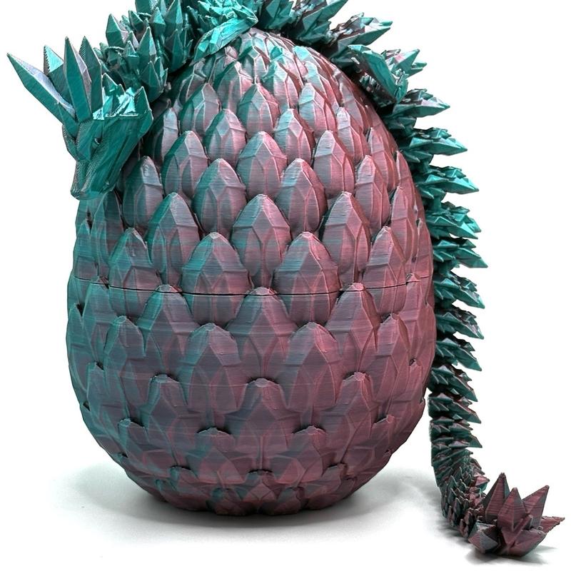 Crystal Dragon Egg w  medium size dragon