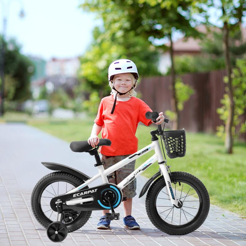 Kids' Bike 16 Inch Wheels, 1-Speed Boys Girls Child Bicycles For 3-4Years, With Removable Training Wheels Baby Toys, Front V Brake, Rear Holding Brake