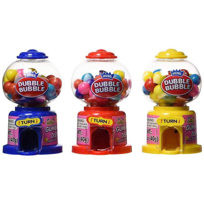 Kidsmania Dubble Bubble Mini Gumball Machine - 3 Gumball Dispensers