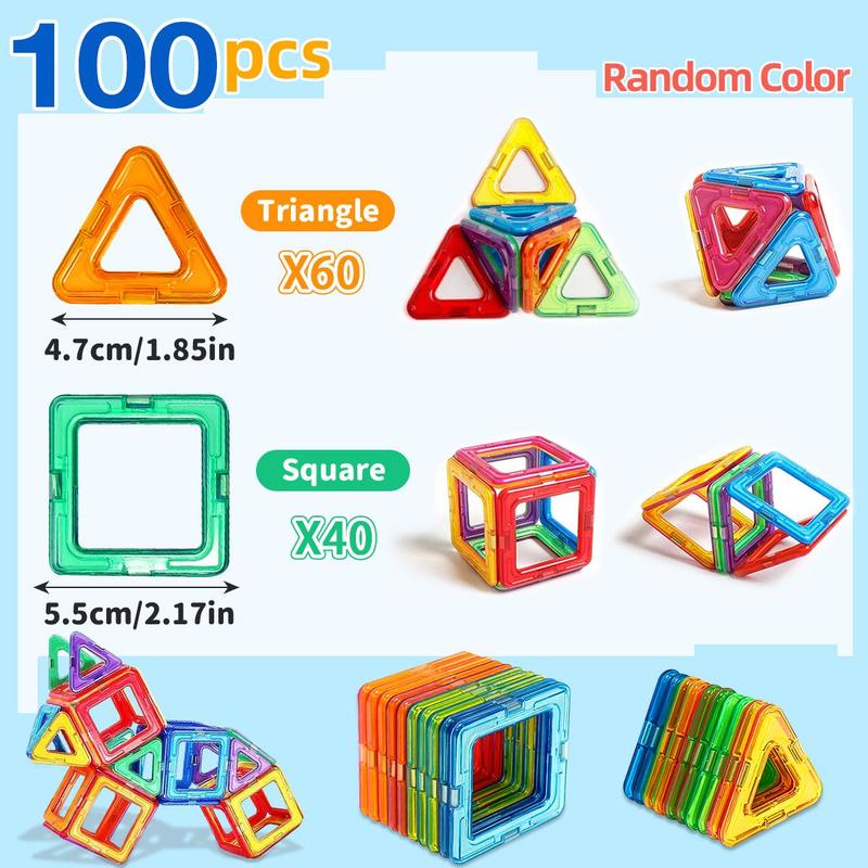 Random Color Building Construction Toys Set, 30 50 100pcs Colorful Tile Building Blocks, Educational Toys for Birthday Gifts