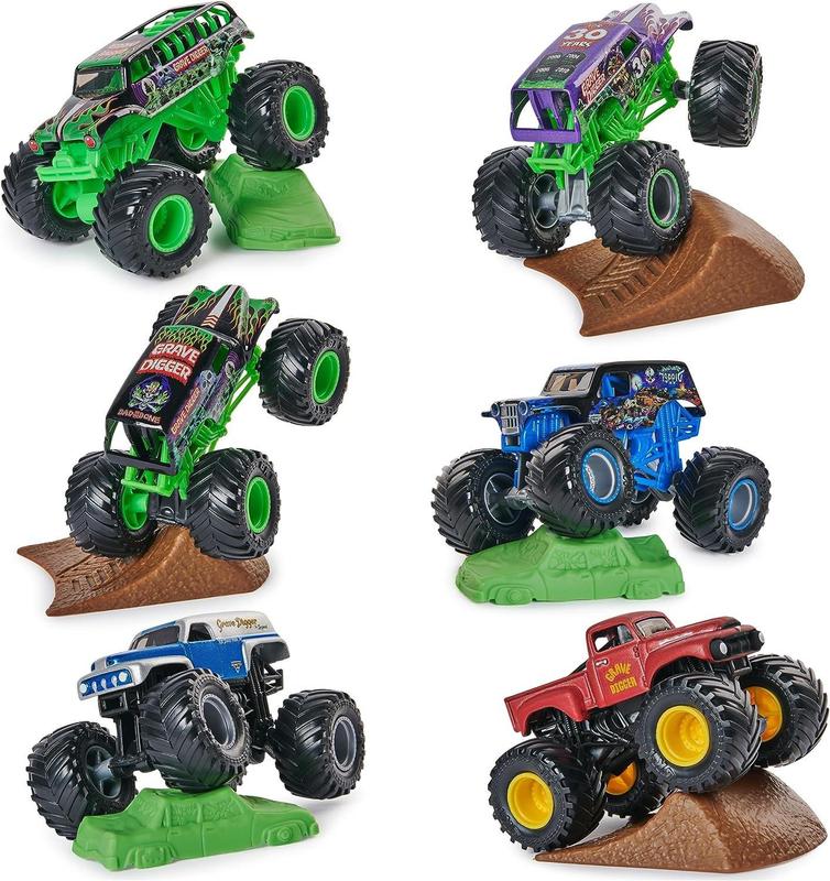 Monster Jam, Grave Digger 40th Anniversary 8-Pack Monster Trucks with Bonus Accessories, 1:64 Scale | R&B Exclusive