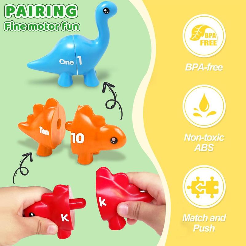 Dinosaur Shape Pairing Early Education Puzzle Toy, 1 Set Colorful Dinosaur Shape Matching Toy, Educational Toy for Kids