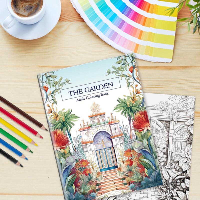 Garden Theme Coloring Painting, Enhance The Happiness Of Life, Suitable for Friends and Relatives, Women, Birthday Parties Perfect Gift