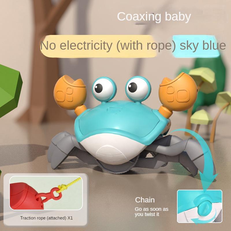 Popular Electric Induction Crab Toy Baby Crawling Walking Obstacle Crawling Toy