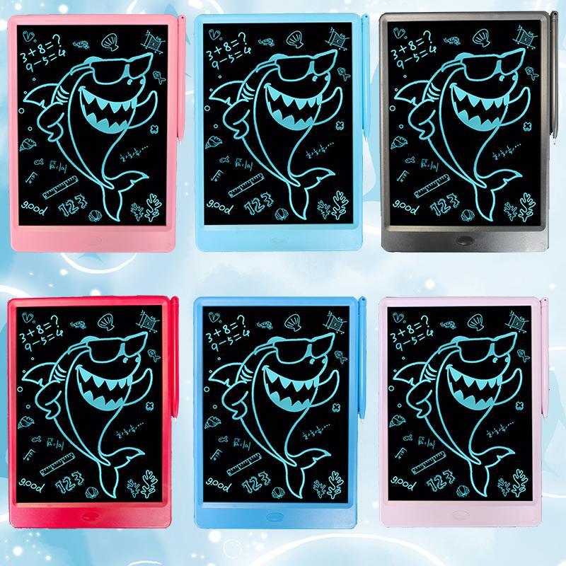 LCD Writing Board, 1 Count 10 Inch Cartoon Shark Pattern Drawing Board, Gift for Teenager's Birthday