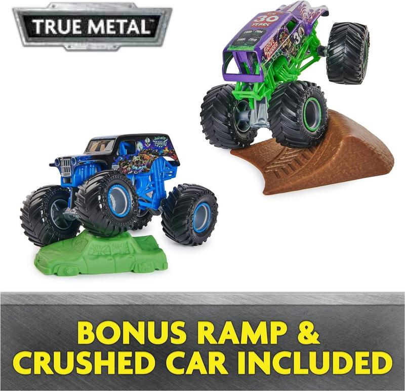 Monster Jam, Grave Digger 40th Anniversary 8-Pack Monster Trucks with Bonus Accessories, 1:64 Scale | R&B Exclusive