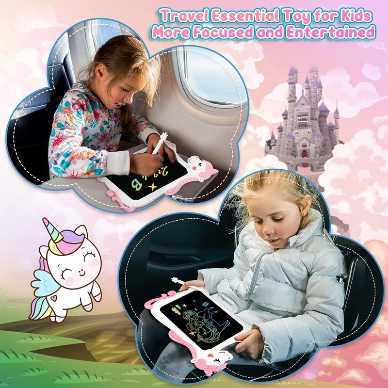 Pink Unicorn Tablet,Unicorn Toy Gifts for Girls Boys,LCD Writing Tablet for Kids,Toddler Travel Road Trip Essential Toy Gift for 3+4 5 6 7 8 Year Old,Doodle Draw Board,Easter Gifts Learning Birthday