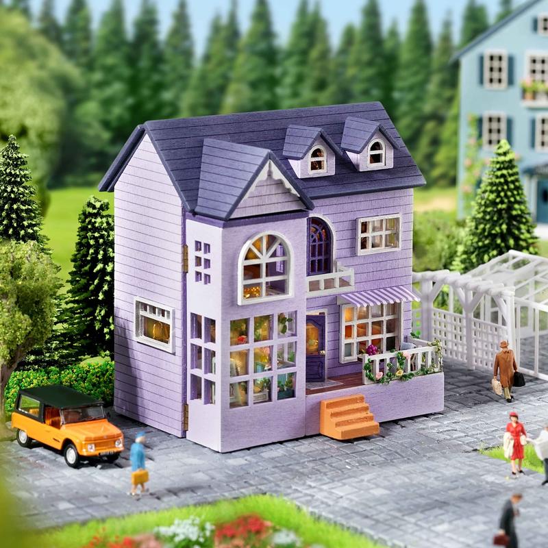 3D European Style House Design Wooden Craft Kit, 1 Box DIY House Design Wooden Craft Kit, Creative Gift for Teens & Adults