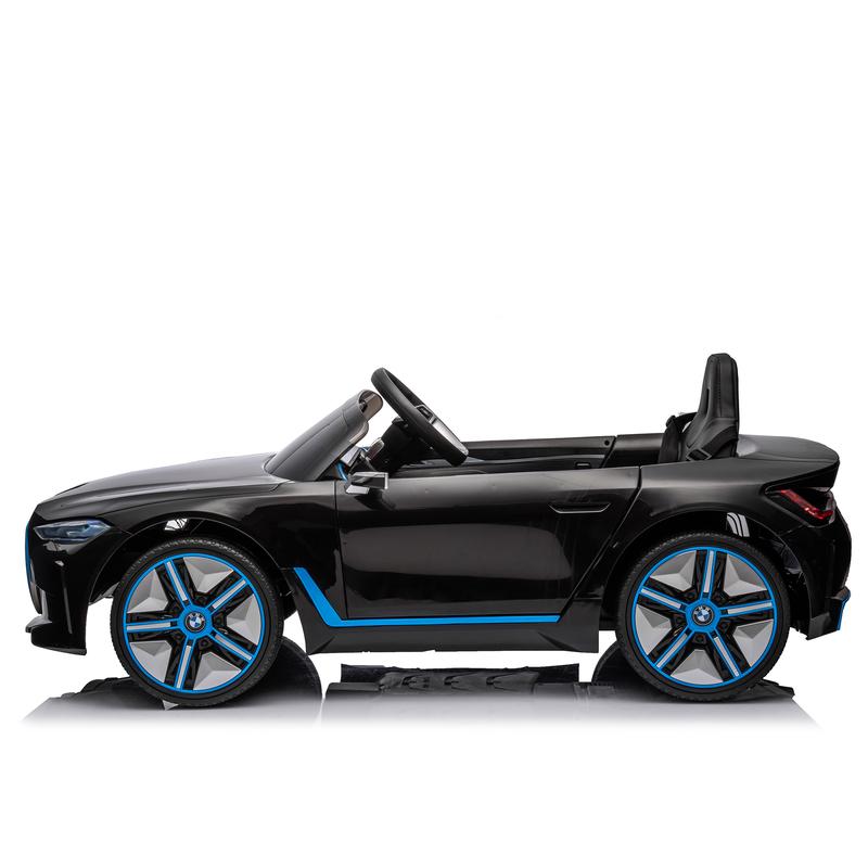 Licensed BMW I4 12V Kids Ride-On Car with Remote Control, Three-Speed, USB, MP3, Bluetooth, LED Lights, and Safety Belt for fun rides! clearance sale