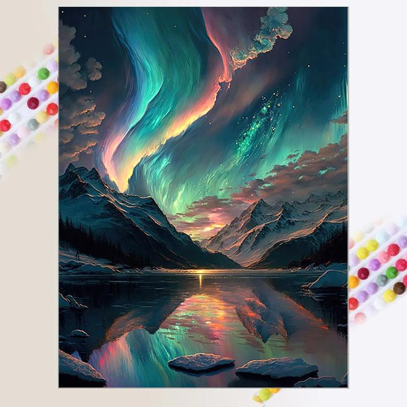 5D DIY Diamond Arts Colorful Painting Kit, Landscape Pattern Diamond Arts Colorful Painting without Frame, DIY Decor Painting for Bedroom