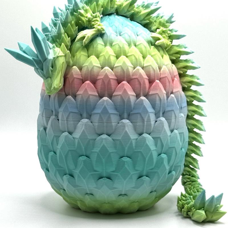 Crystal Dragon Egg w  medium size dragon