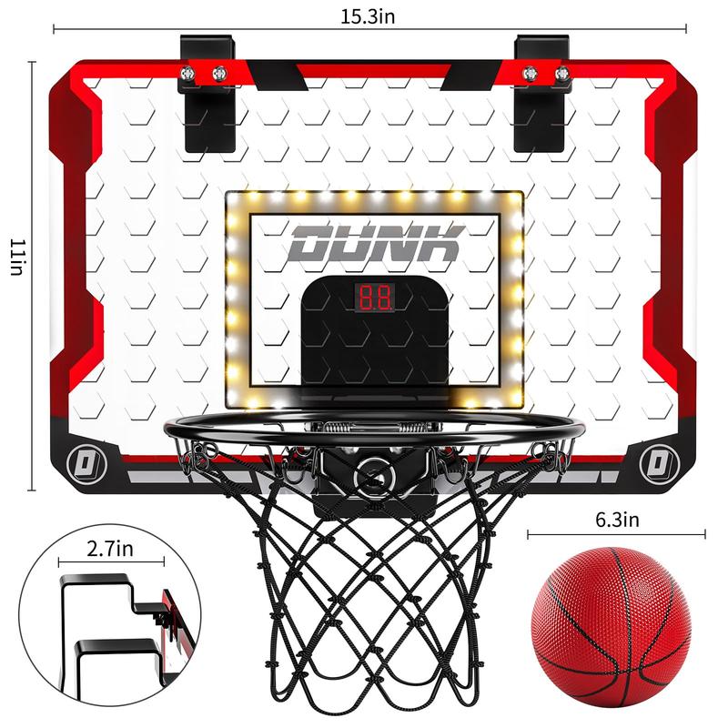 Indoor Basketball Hoop, By Room Basketball Hoop with Scoreboard, Mini Basketball Hoop with 4 Balls, Basketball Toys