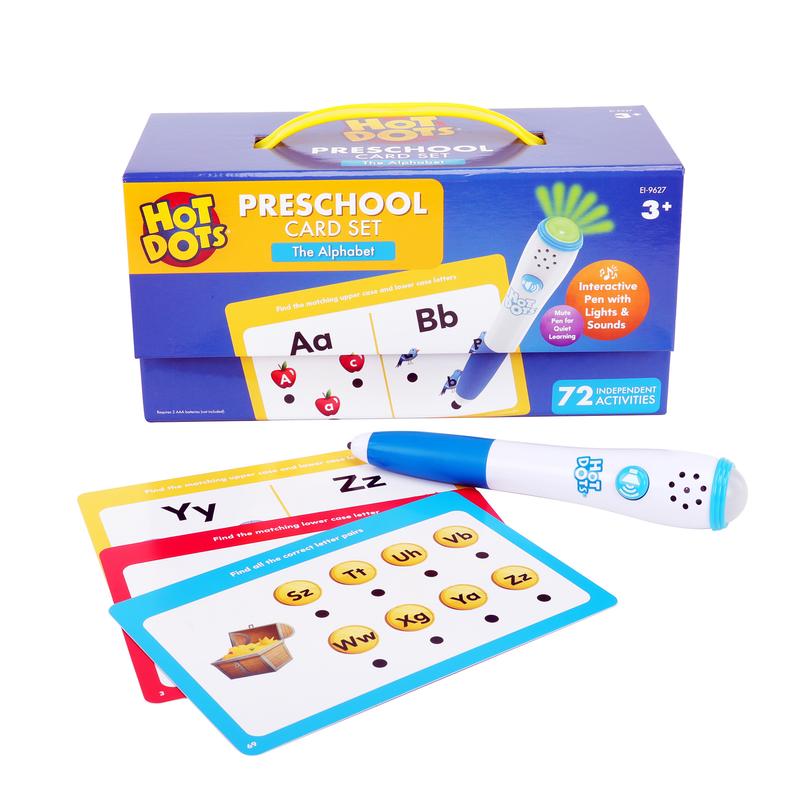 Educational Insights Hot Dots Alphabet Set with 72 Activities, Learn to Read Preschool Set with Interactive Pen, Ages 3+, Medium