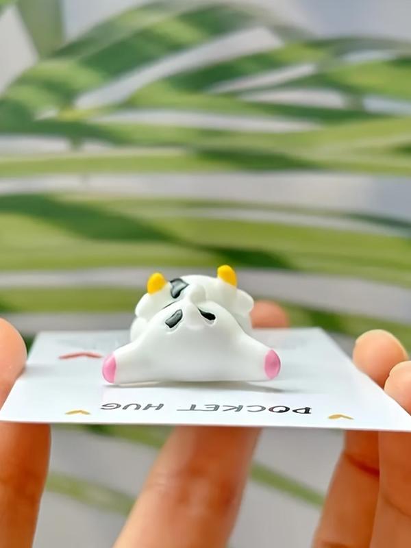 Cute Cow Design Resin Charm with Card, Cute Jewellery-making Kits for Birthday Gift, Fashion Accessories for Women & Girls, Jewelry Making Supplies