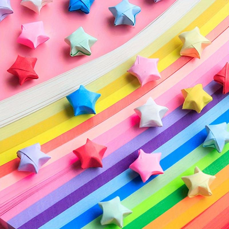 Star Origami Sheets, 540pcs set 7-color DIY Origami Paper, Multipurpose Decorative Paper for Scrapbook, Crafts & Art Projects