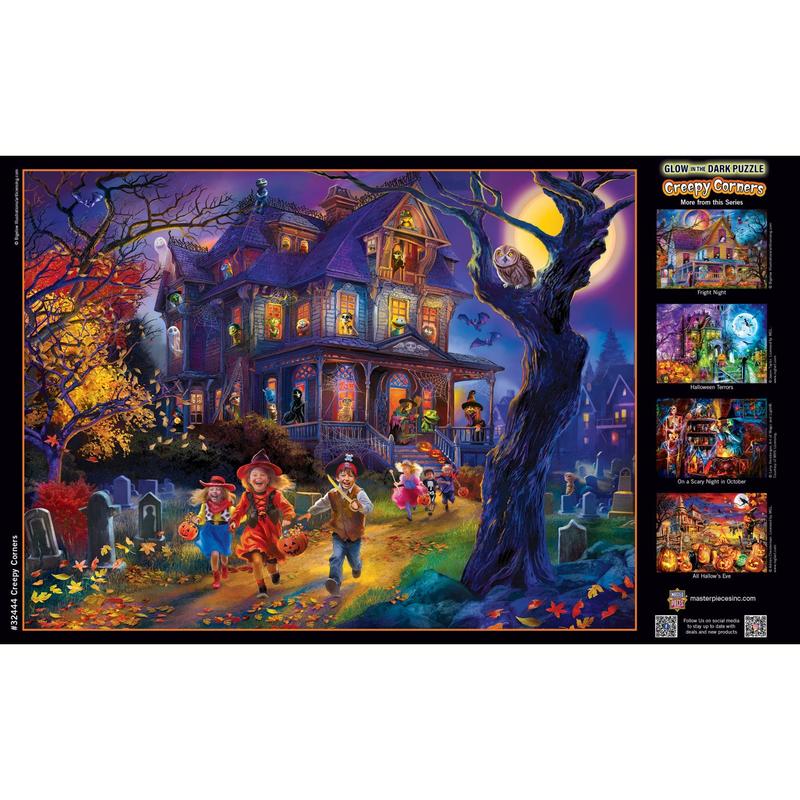 MasterPieces - Glow in the Dark - Creepy Corners 300 Piece EZ Grip Jigsaw Puzzle