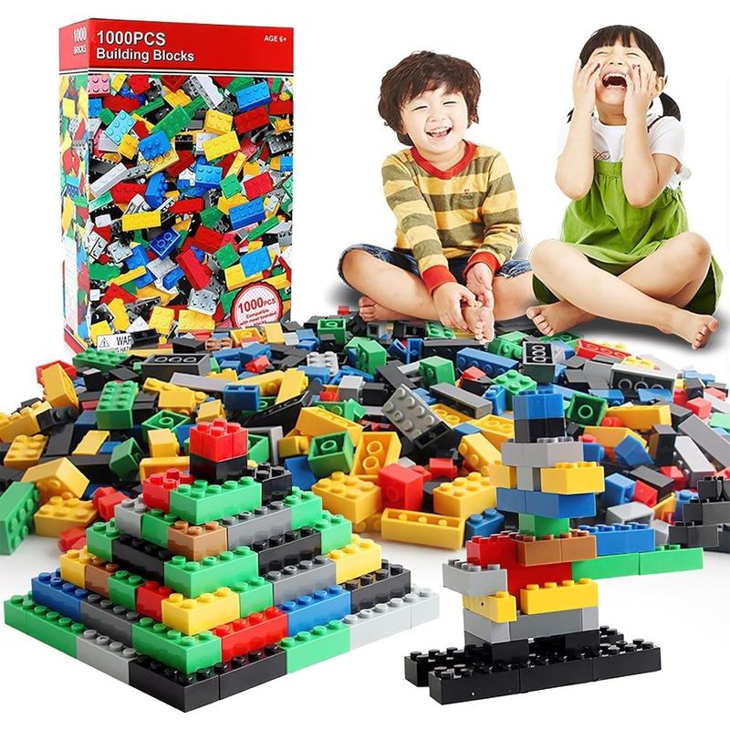 3 otters 1000PCS Building Blocks, Building Blocks Set Bulk Classic Basic Building Blocks Kit Compatible with All Major Brands for Kids