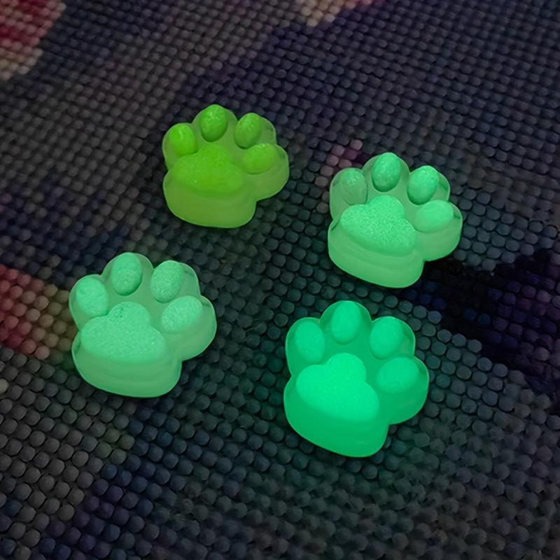 Random Color Cute Cat Paw Design Self-adhesive Cover, Embroidery Accessories, Canvas Protective Film Fixing Tools