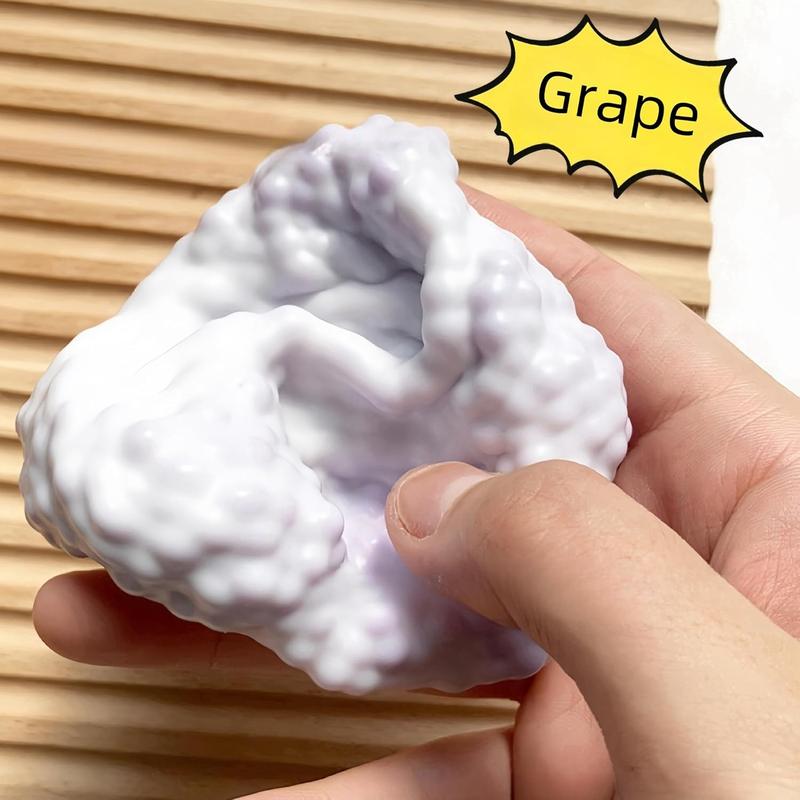 Grape Smoothie Stressball,Grape Stressball, Shapeable Vacuum Ball Stress Ball,Sensory Fidget Squeeze Toy for Stress Relief