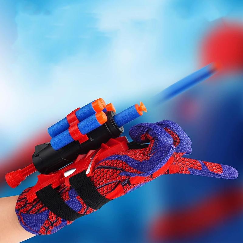 Spider Web Shooters for Kids Plastic Launcher Glove with Wrist Set Web Shooter for Birthday Party Christmas Halloween