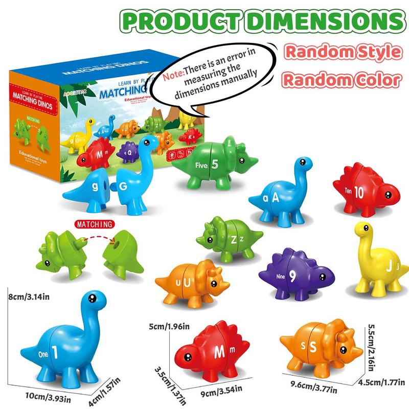 Dinosaur Shape Pairing Early Education Puzzle Toy, 1 Set Colorful Dinosaur Shape Matching Toy, Educational Toy for Kids