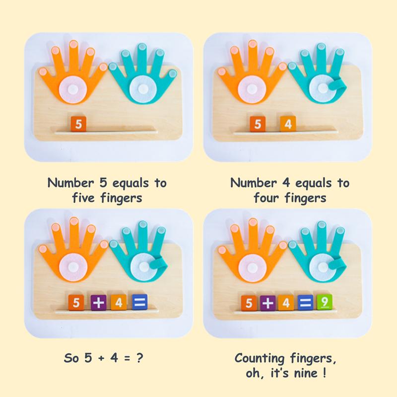 Learning Toy Set For Ages 3+ Educational Number Blocks and Finger Counting Tool Wooden Toy for Early Math Operations and Cognitive Skills Development. Sensory Nanotopia