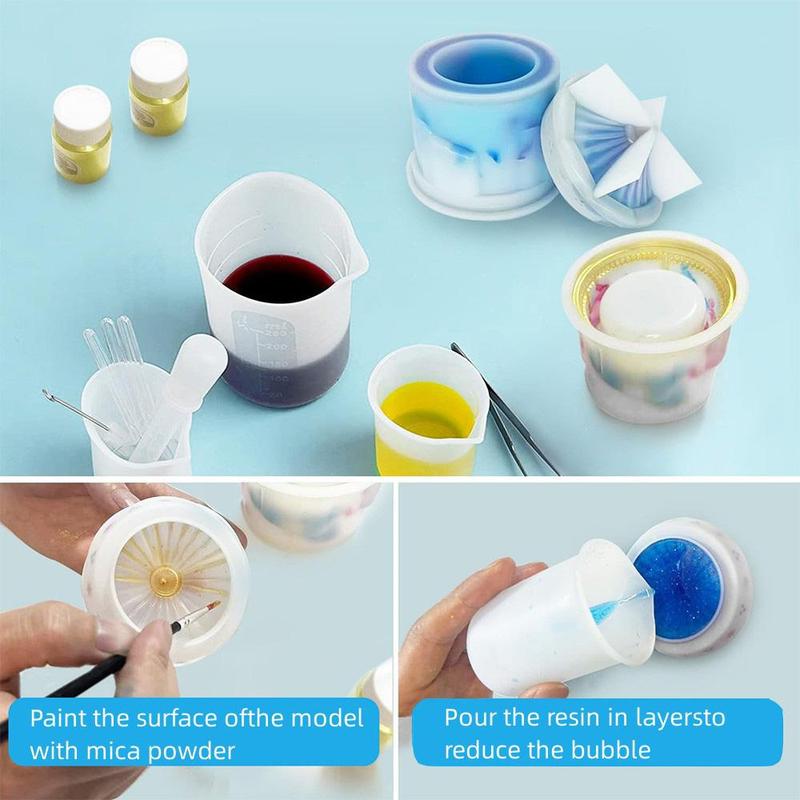 Carousel Design Silicone Mold, DIY Epoxy Resin Storage Silicone Mould, Candle Jar Making Mold, DIY Craft Supplies