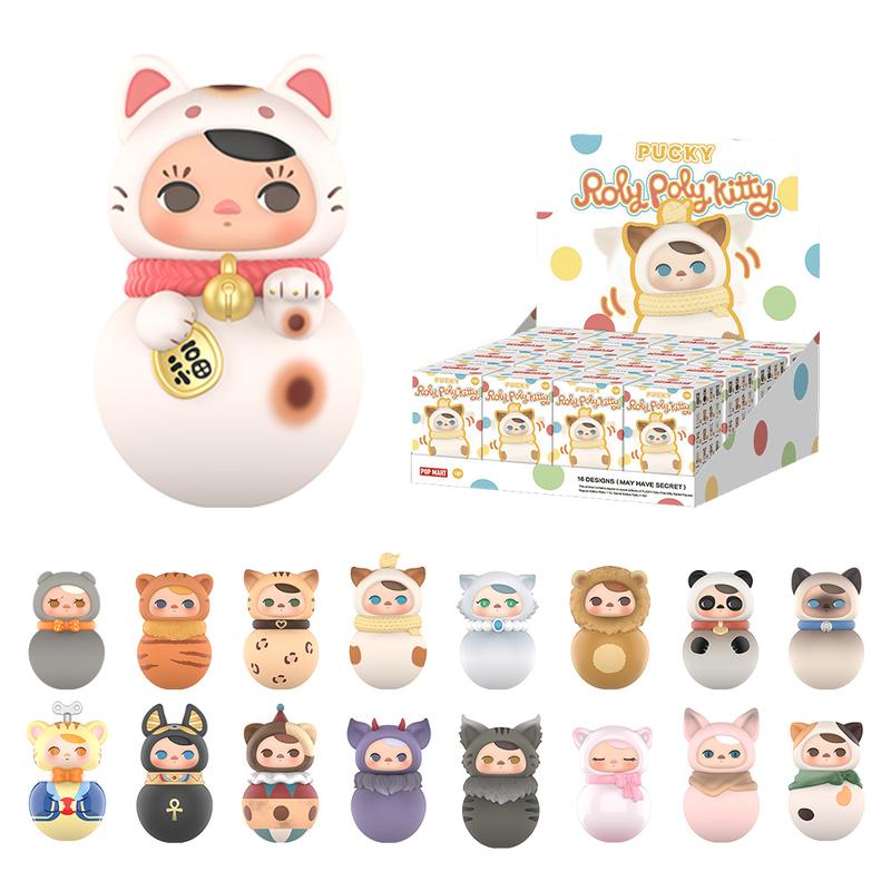 PUCKY Roly-Poly Kitty Series Figures, Blind Box, Mystery Box