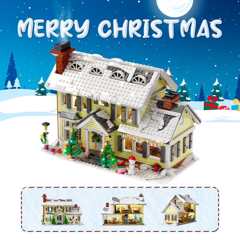 Christmas Snowvy Village Building Blocks Set, Create Your Own Winter Wonderland, Perfect for Christmas Fun and Decorations (1156 pcs)