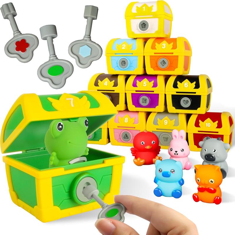 30 PCS Montessori Farm Animal Toys Counting, Christmas Gift Color Matching & Sorting Learning Toys, Christmas Finger Puppets Christmas Birthday Gift