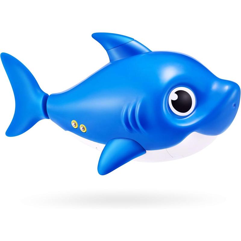 Robo Alive Junior Baby Shark New Silicon Fins Version Singing and Swimming Daddy Shark (Blue) by ZURU