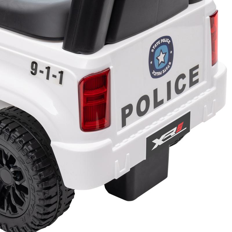 Kids Push Ride-On Car with PA System, Horn, and Under-Seat Storage, Police Truck Style, for Boys and Girls 18 Months to 5 Years Old