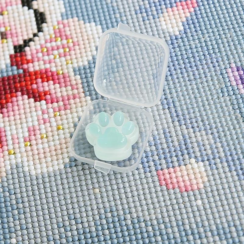 Random Color Cute Cat Paw Design Self-adhesive Cover, Embroidery Accessories, Canvas Protective Film Fixing Tools