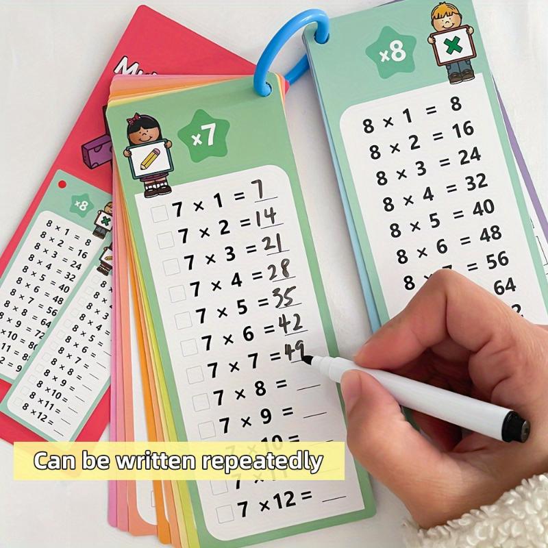 Math Games Cards For Kids Math Multiplication & Division Flash Cards, Multiplication Flashcards Division Learning Toys