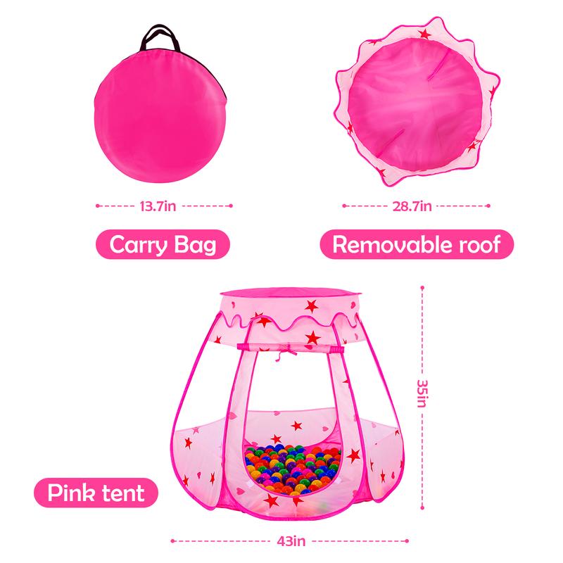 Sumbababy kids Ball Pit Toys for girls and boys Kids Play Tent with 50 Balls Birthday Gift Indoor Outdoor Foldable Colorful Ball Pit Playspace