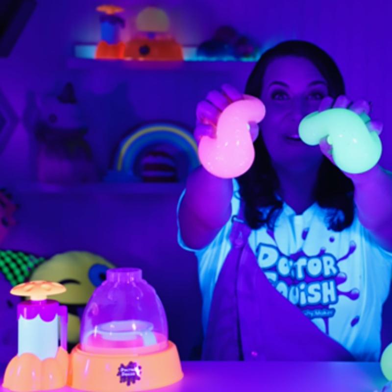 Doctor Squish Glow in The Dark Squishy Pack Refills - DIY Squishy Making Kit - Create Your Own Squishies with Neon Glow Effects